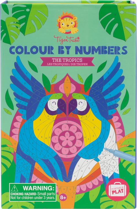 Produktbild Tiger Tribe kleurboek Kleuren Op Nummer incl. stiften - De Tropen