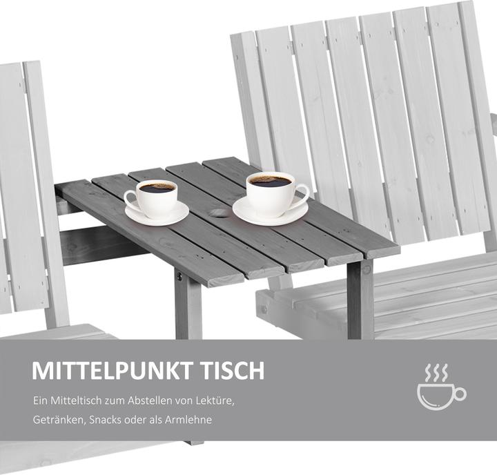 Immagine prodotto Outsunny Panchina da giardino con tavolo