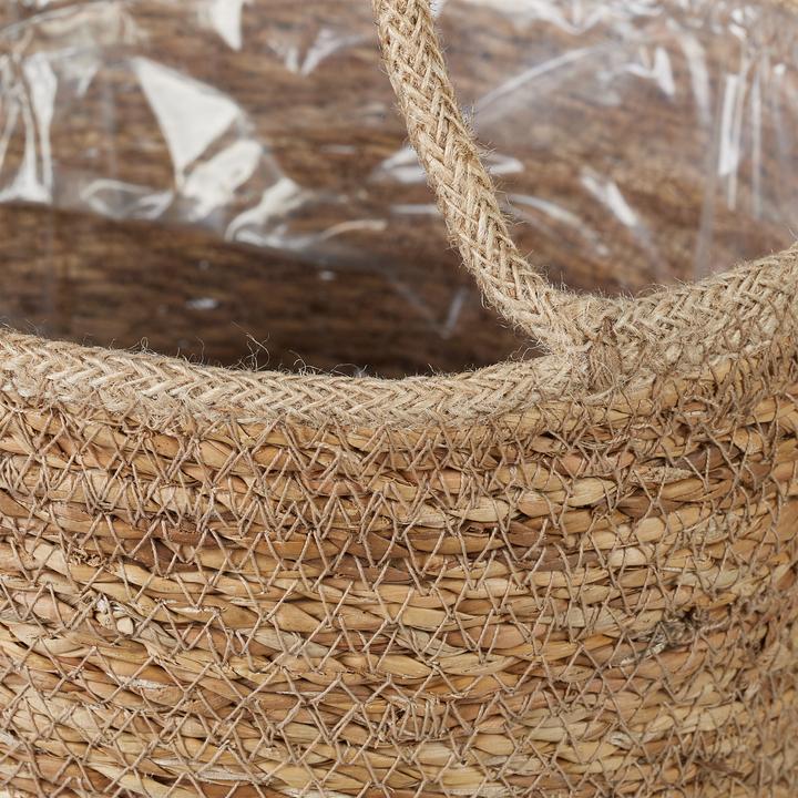 Produktbild Relaxdays 3x Seegras-Blumenampel (23.50 cm)