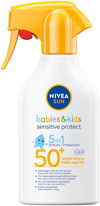 NIVEA Sun Babies & Kids Sensitve Protect Trigger (Sonnenspray, SPF 50, 270 ml, 326 g)