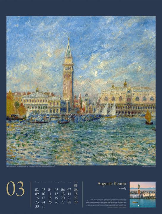 Immagine prodotto KunstGeschichten - Meisterwerke und die Orte ihrer Inspiration Kalender 2026 (Copertina rigida, Tedesco)