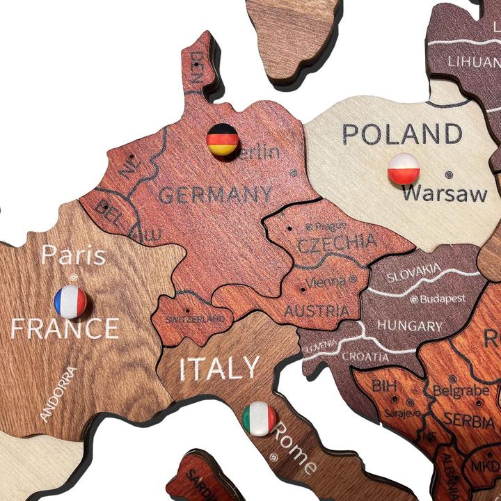 Actual product image Green Split World map (225 x 135 cm, 150 x 90 cm)
