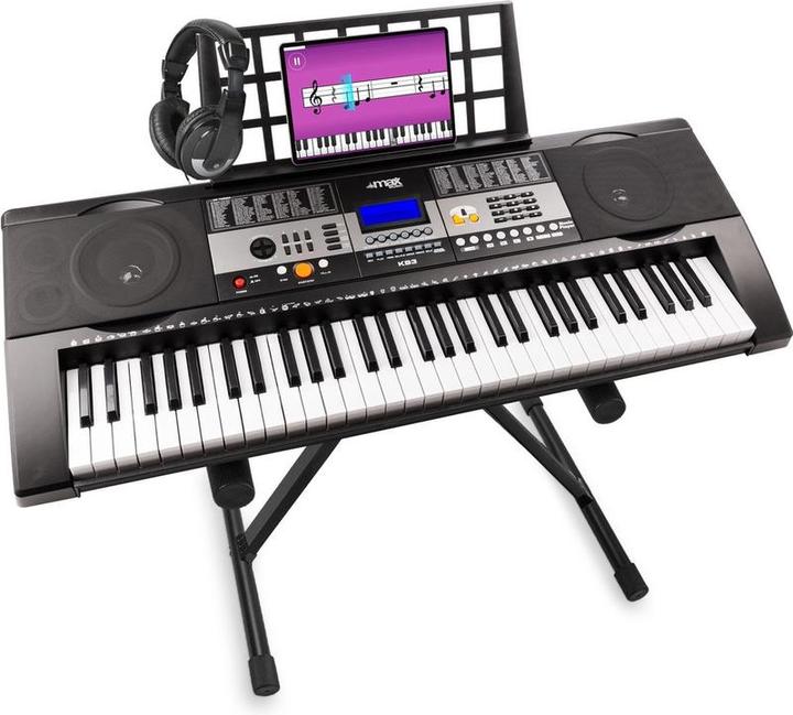 Das Keyboard Tastatur - Max KB3 -Tastaturklavier mit 61 Angriffsempfindlichkeitstasten, Trainingsfunktion, Tastat (61 Chiavi)