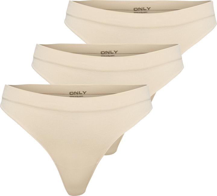 Produktbild Only Onlvicky Rib S-Less Thong 3-Pack Acc (S/M, 3er Pack)