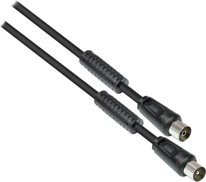 Actual product image Good Connections Antenna cable with sheath current filter, double shielding, black, 2.5m, ® (85 dB, Antenna cable)