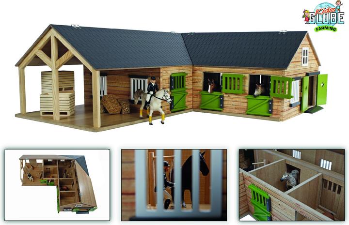 NoName Horse Eckstall mit 3 Boxen und Abstellraum 1:25