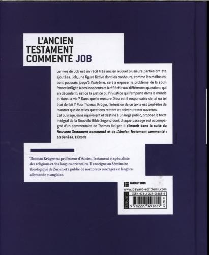 Image du produit L'Ancien Testament commenté : Job (Français, Krüger Thomas, 2018)