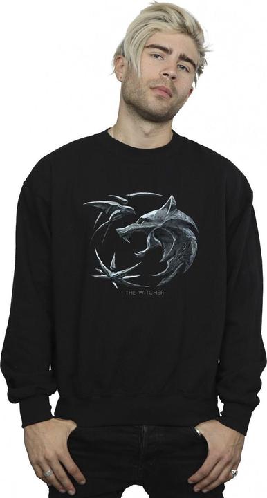 Actual product image Netflix Mens The Witcher Wolf Logo Sweatshirt (L)