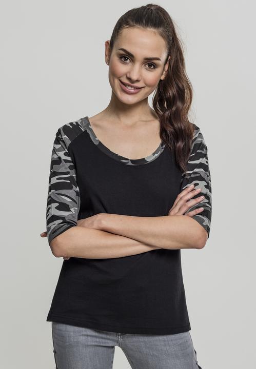 Immagine prodotto Urban Classics Tee Raglan 3/4 da donna a contrasto (XXL)