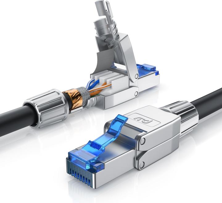 Actual product image Primewire LAN cable CAT.8, RJ-45, network cable CAT 8, Gigabit Ethernet 40 Gbit/s, S/FTP Pimf patch cable (S/FTP, CAT8.1, 20 m)