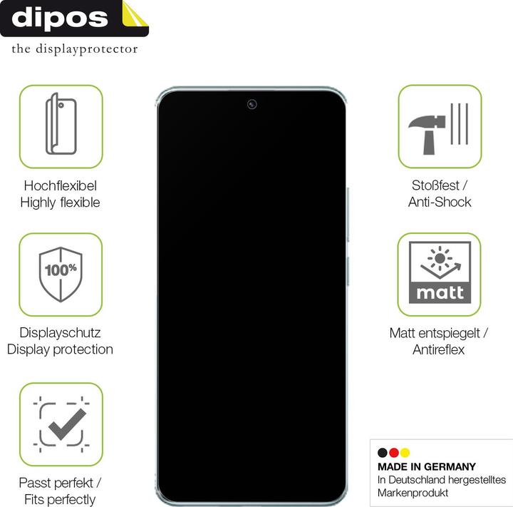 Actual product image Dipos Full Cover Screen Protector Matte (1 Piece, Xiaomi Redmi Note 14 Pro+ 5G)