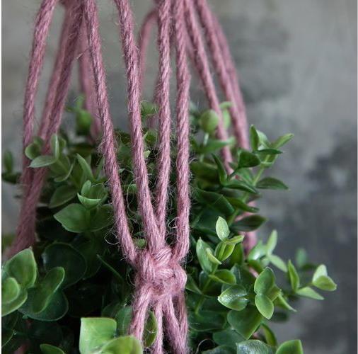 Produktbild Hoooked Bastelset Makramee Blumenampel Rosa