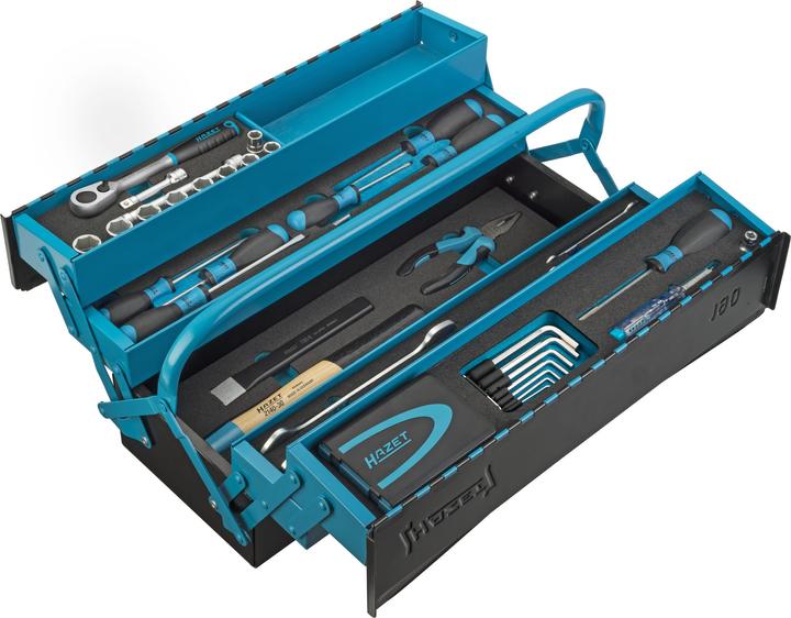 Image du produit HAZET Caisse métallique à outils ∙ avec assortiment 190/79 ∙ 0,5 x 2,8 - 1,2 x 6,5 ∙ 2 - 22 ∙ PH1 -… (79 pièces)
