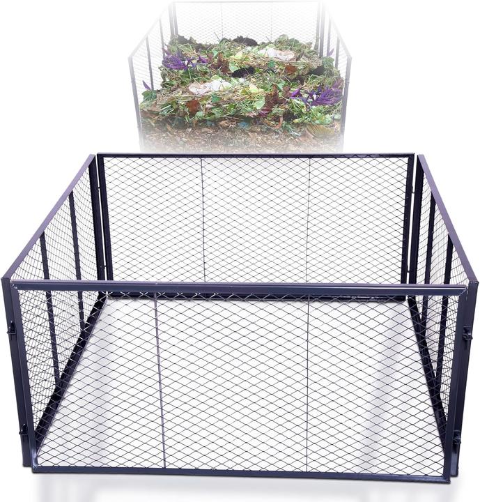 Produktbild Novatool Garten-Komposter Metall 100x100x50 cm, mit erweiterbarem Stecksytem, pulverbeschichteter Me (1000 l)