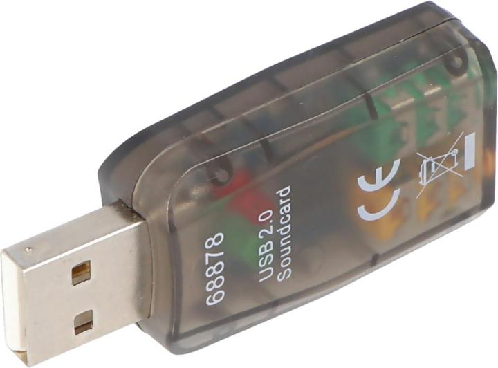 Image du produit AccuCell Carte son USB 2.0 pour connecter un microphone et un casque