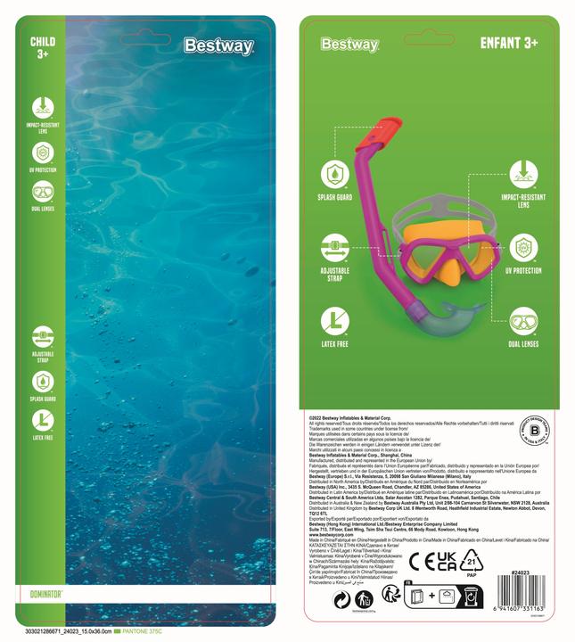 Image du produit Bestway Masque et tuba Dominator Enfants 3 ans et plus