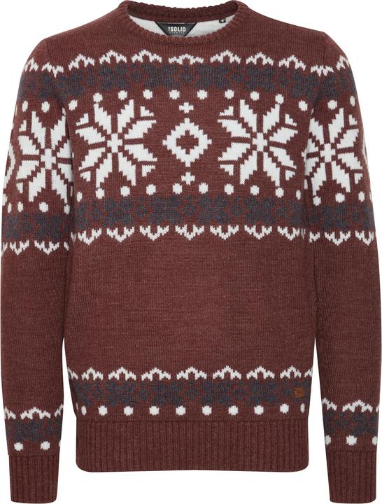 Actual product image Solid Norwig Men's Jumper Chunky Knit Pullover With Crew Neck (XL)