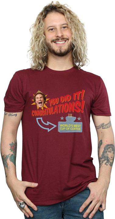 Actual product image Elf Mens World's Best Coffee T-Shirt (XL)