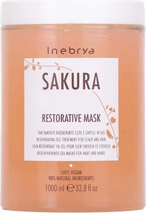 Inebrya Sakura Trattamento Gel Rigenerante per Cuoio Capelluto e Capelli rigenerująca maska do (1000 ml)