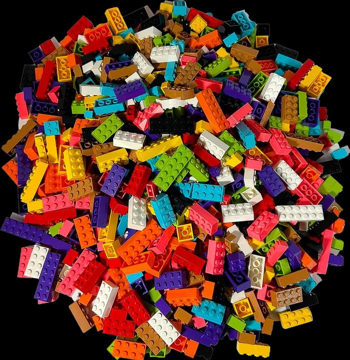 Image du produit LEGO briques mixtes - 1 kilo env. 500 briques - briques de base (LEGO Classic)