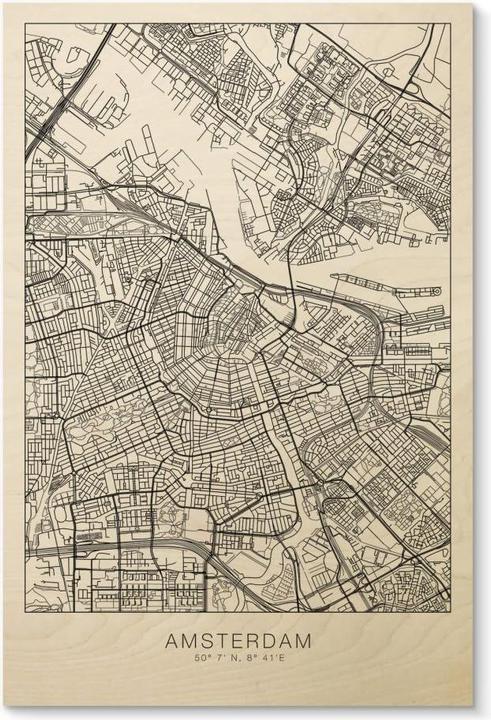 Produktbild Trenddeko Stadtplan Amsterdam (40 x 60 cm)