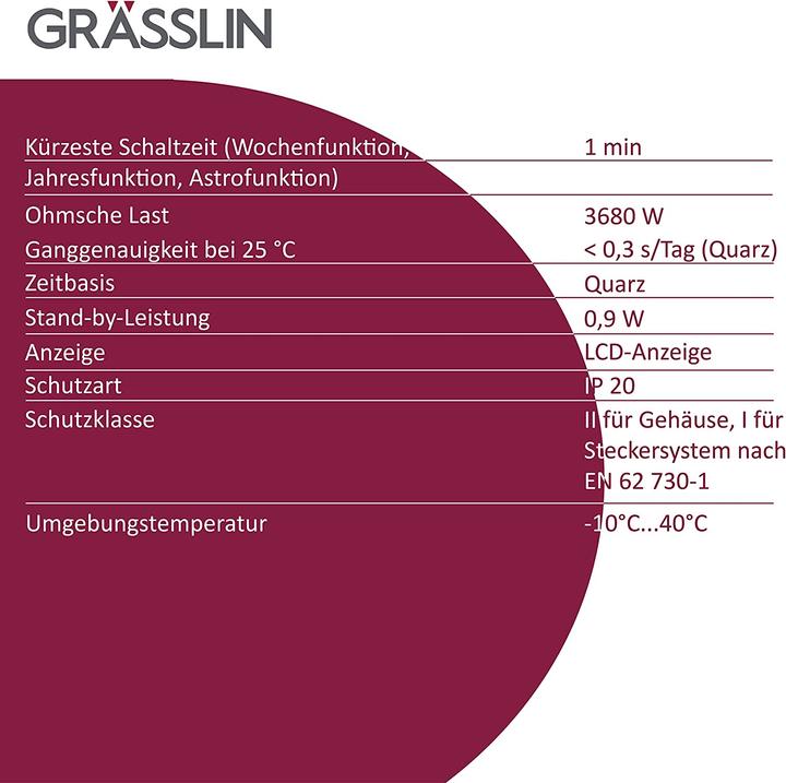 Produktbild Grässlin Zeitschaltuhr mit App Steuerung