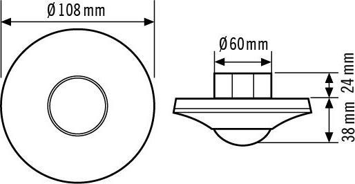 Image du produit Esylux Capteur de température Loftstilstedevaerelsessen PD-C 360/8 slave BK (8 m)