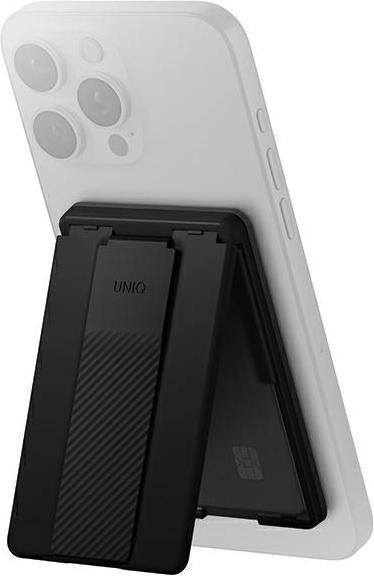 Uniq Heldro ID magnetyczny portfel z podpórką i opaską czarny/midnight black