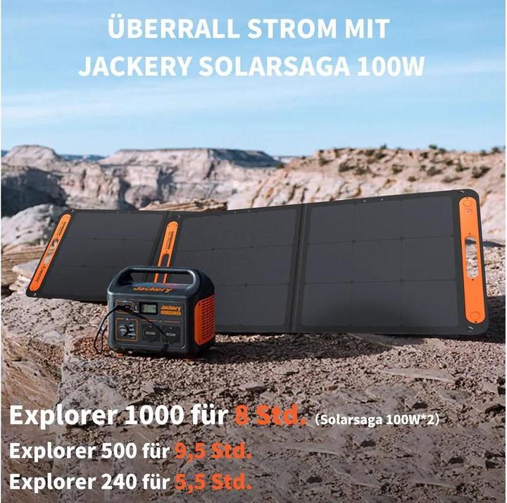 Immagine prodotto Jackery SolarSaga (100 W, 4.69 kg)