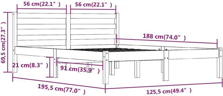 Actual product image VidaXL Bretta (120 x 190 cm)