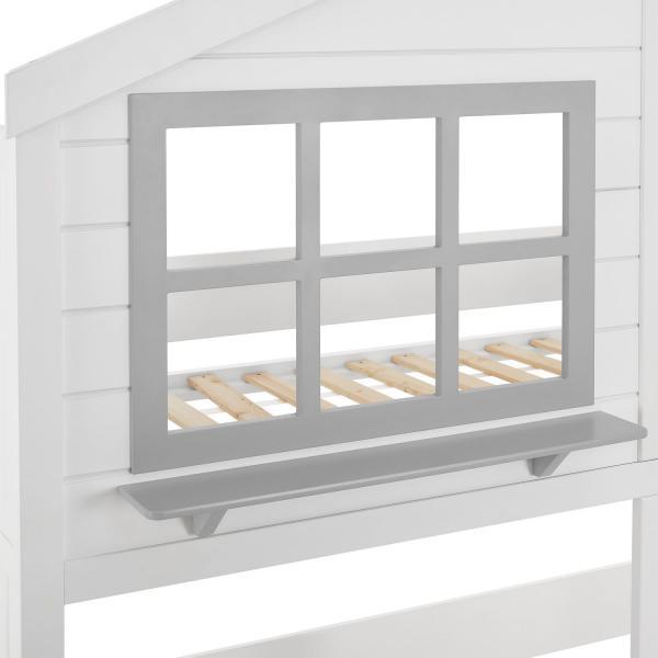 Actual product image Juskys Children's loft bed dream house with roof & ladder (90 x 200 cm)