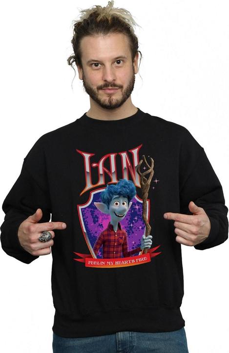 Actual product image Disney Mens Onward Ian Heart's Fire Sweatshirt (S)