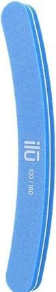 Tools for Beauty T4B ILU Double-Sided Blue Nail File for Manicure and Pedicure Curved Shape 100/180 Grit