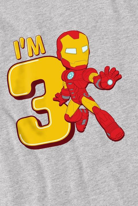 Actual product image Iron Man Childrens/Kids Cute 3rd Birthday T-Shirt (140)