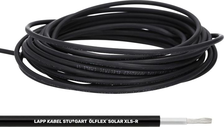 Produktbild Lapp 10 Meter 0023137 ÖLFLEX SOLAR XLS-R 1X4 WH/BK I Kabel für Solartechnik I Solarleitung für Aussen (Solarkabel)