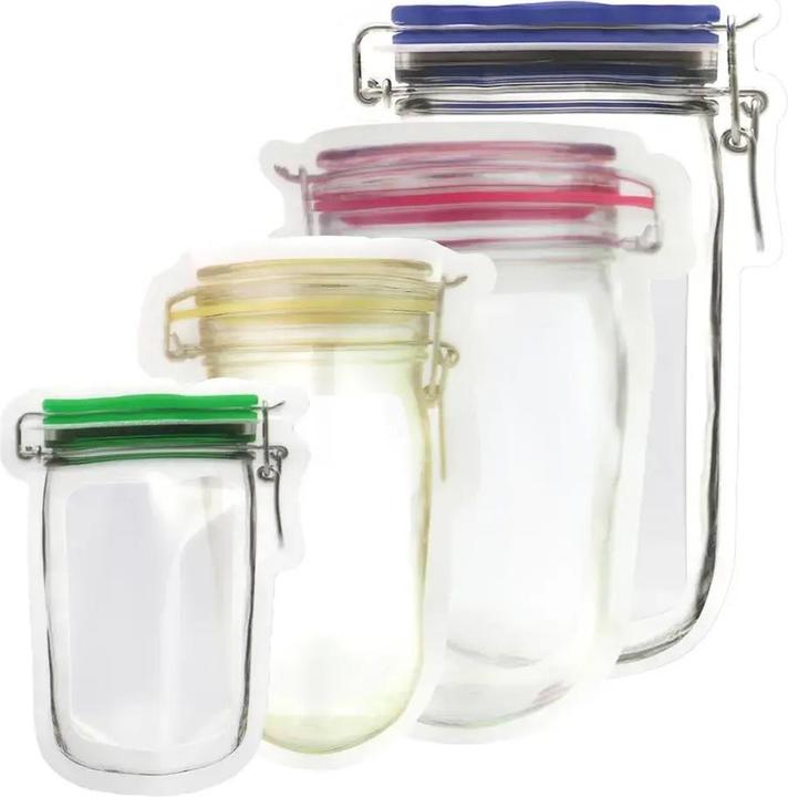 Image du produit Homava Mason Jar Alimentaire Zip- Sacs de congélation