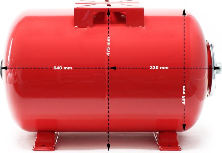 Produktbild Wiltec Membrankessel 100L Hauswasserwerk Ausdehnungsgefäss horizontal Druckkessel (Hauswasserpumpe)