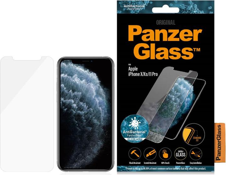 Immagine prodotto PanzerGlass vestibilità standard (1 Pezzo/i, Apple iPhone XS, Apple iPhone 11 Pro, Apple iPhone X)
