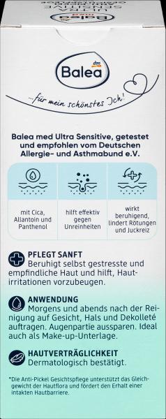 Immagine prodotto dm Balea Med Ultra Sensitive Trattamento viso anti-imperfezioni con Cica (50 ml, Crema 24h)
