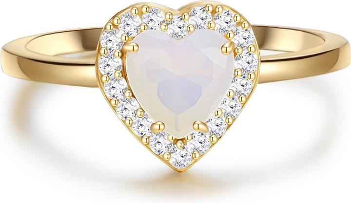 Produktbild Glanzstücke München Damen Sterling Silber Mondstein (synth.) gelbgold - 29896 (48, 925 Silber)