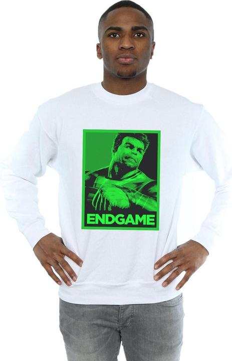 Actual product image Mens Avengers Endgame Hulk Poster Cotton Sweatshirt (XXL)