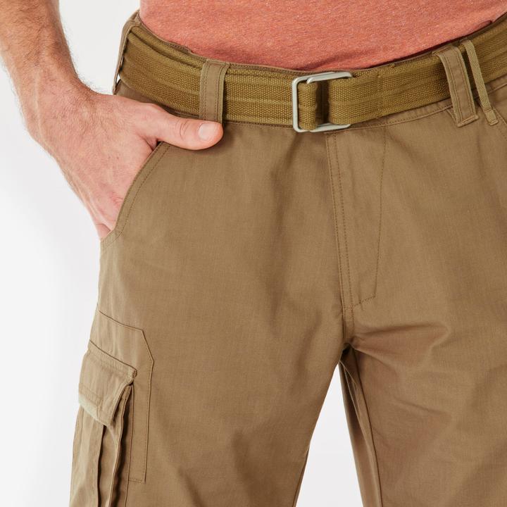 Actual product image Forclaz Zip-Off-Hose Cargohose Herren Trekking Backpacking - Travel 500 braun (44)