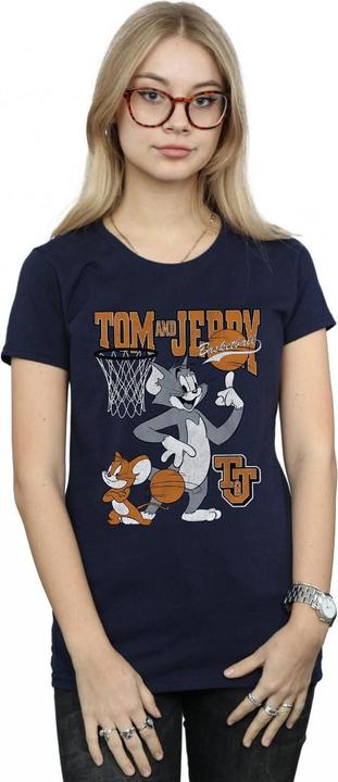 Image du produit Tom & Jerry T-shirt en coton femme/femme avec basket-ball en rotation (XL)