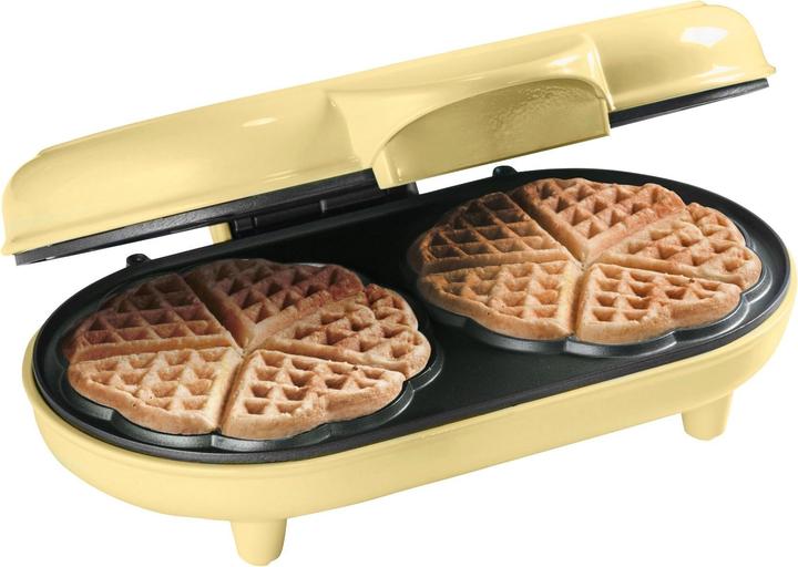 Image du produit Bestron Gaufrier double coeur, vanille
