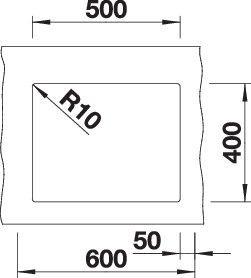 Produktbild Blanco Subline 500-U (Unterbauspüle, 46 cm, 53 cm)
