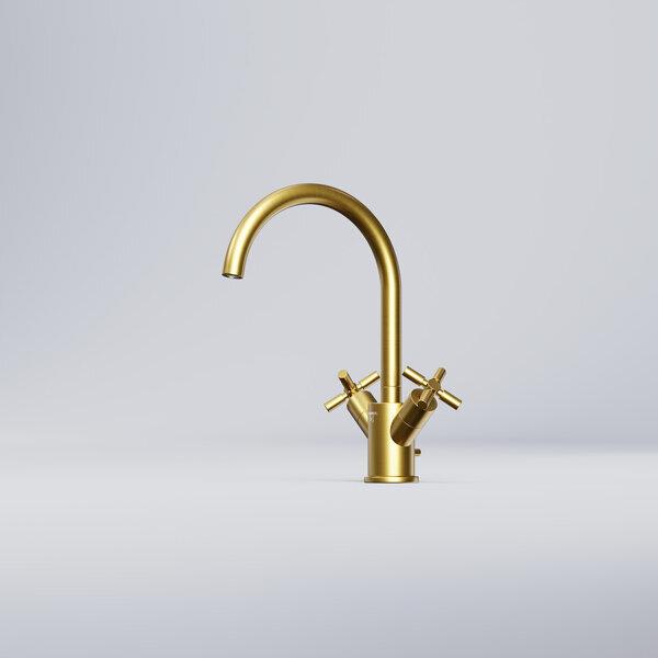Actual product image Steinberg 250 series basin mixer, swivel, two-handle, with drain set, projection 155mm, 2501500
