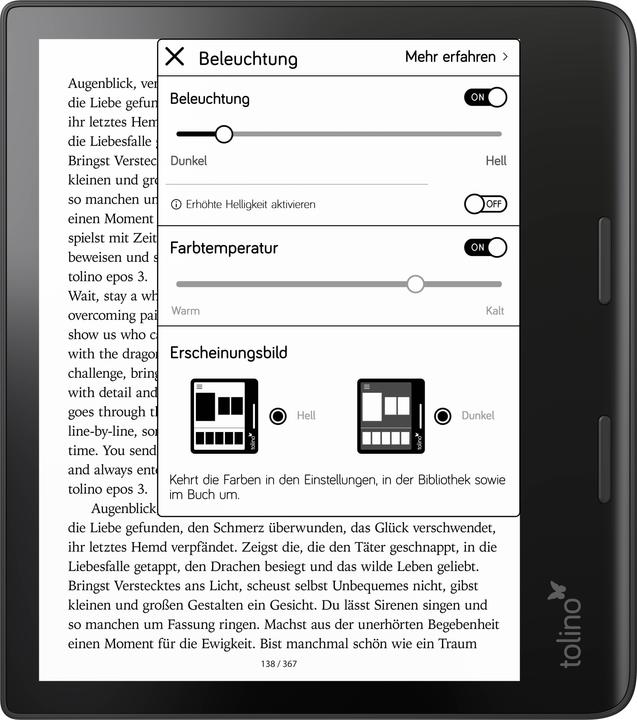 Productafbeelding tolino epos 3 (8", 32 GB, Zwart)