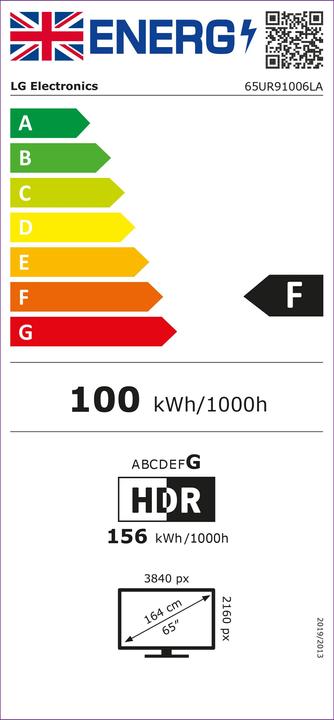 Energy Label LG 65UR91006LA (65", LED, 4K)