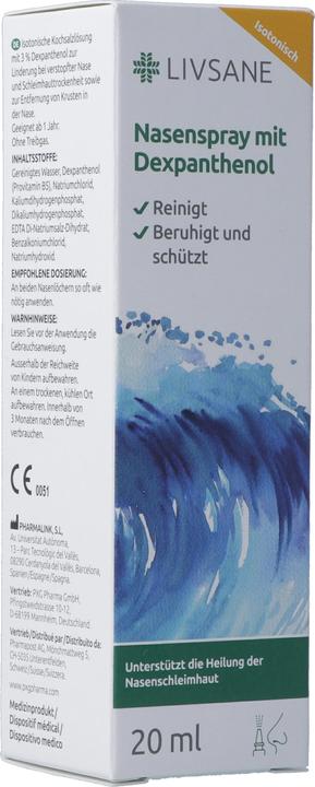 Nutritional values and ingredients Livsane Nasenspray mit Dexpanthenol (1 Piece)
