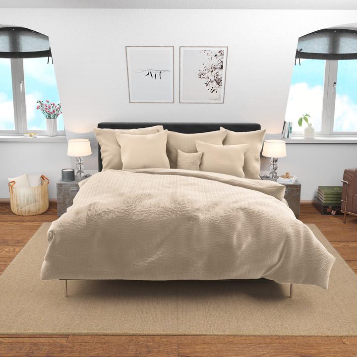Actual product image Lotus Bettwaren Bed Linen Satin Seersucker uni (Duvet cover, 160 x 240 cm)